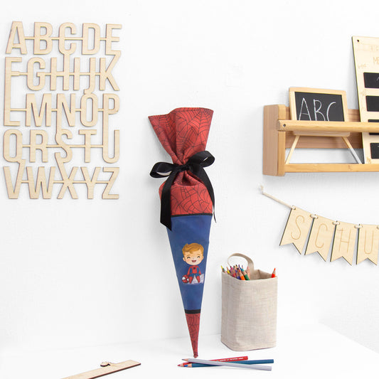 Geschwister Schultüte auch DIY aus Stoff - Heldenhafter Schulstart - Mr. Clever