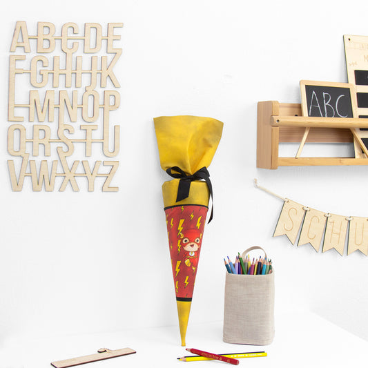 Geschwister Schultüte auch DIY aus Stoff - Heldenhafter Schulstart - Mr. Flink