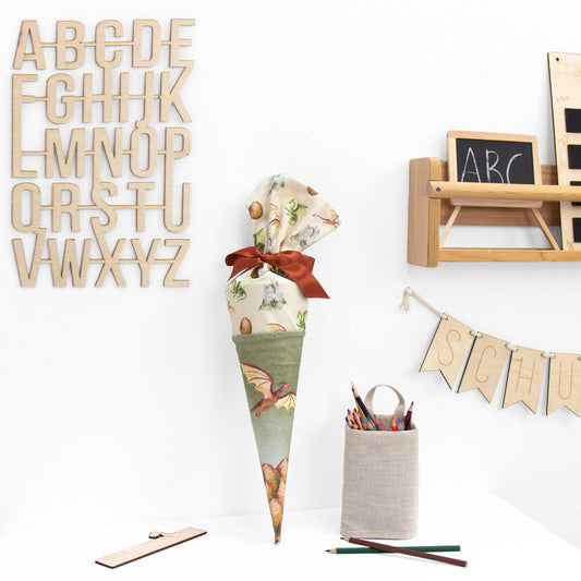 Geschwister Schultüte auch DIY aus Stoff - Königreich der Drachen