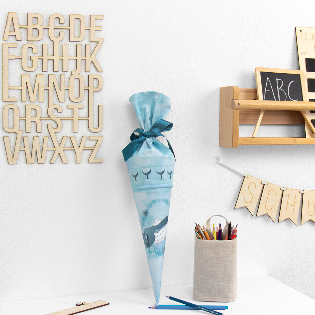 Geschwister Schultüte auch DIY aus Stoff - Matrose Wal