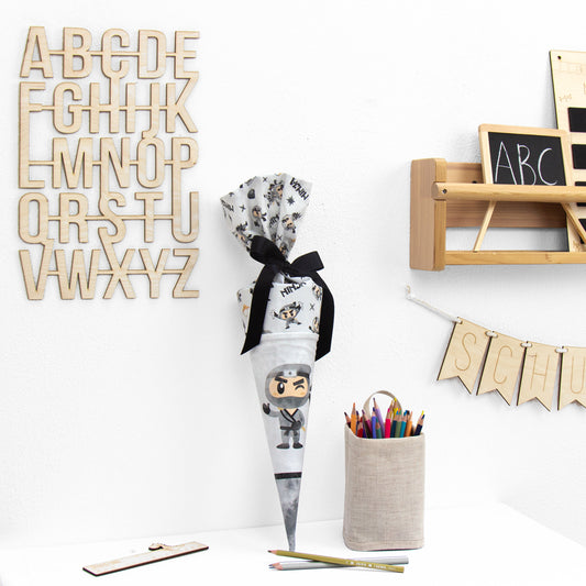 Geschwister Schultüte auch DIY aus Stoff - Ninja