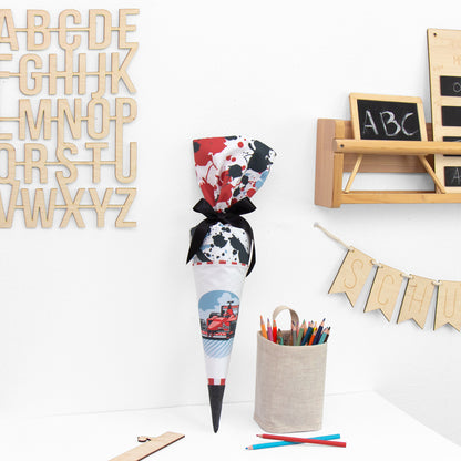 Geschwister Schultüte auch DIY aus Stoff - Rennauto