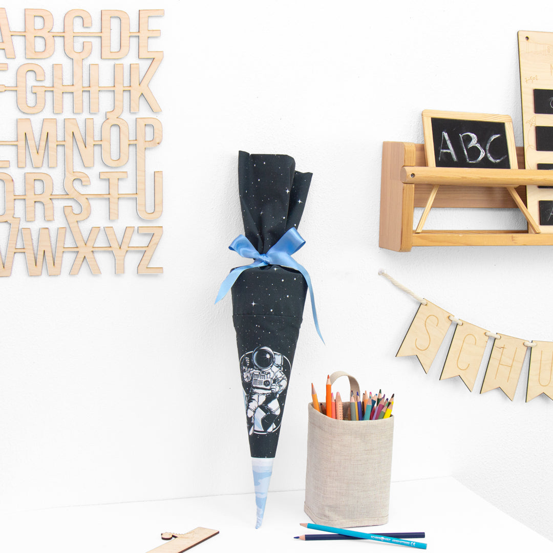 Geschwister Schultüte auch DIY aus Stoff - Space Astronaut