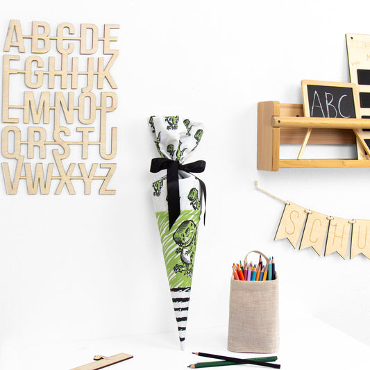 Geschwister Schultüte auch DIY aus Stoff - T-Rex