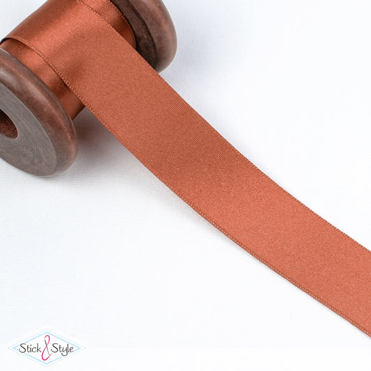 Satinband 25mm - Meterware - rost