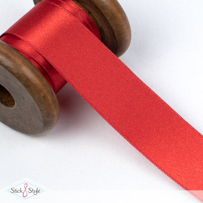 Satinband 25mm - Meterware - rot