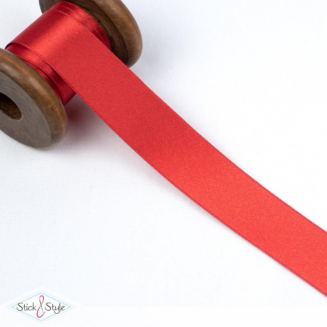 Satinband 25mm - Meterware - rot
