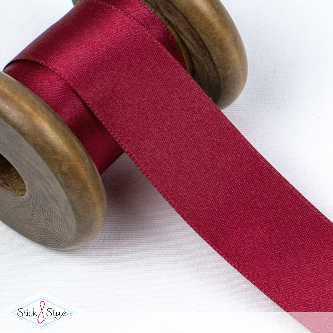 Satinband 25mm - Meterware - bordeaux