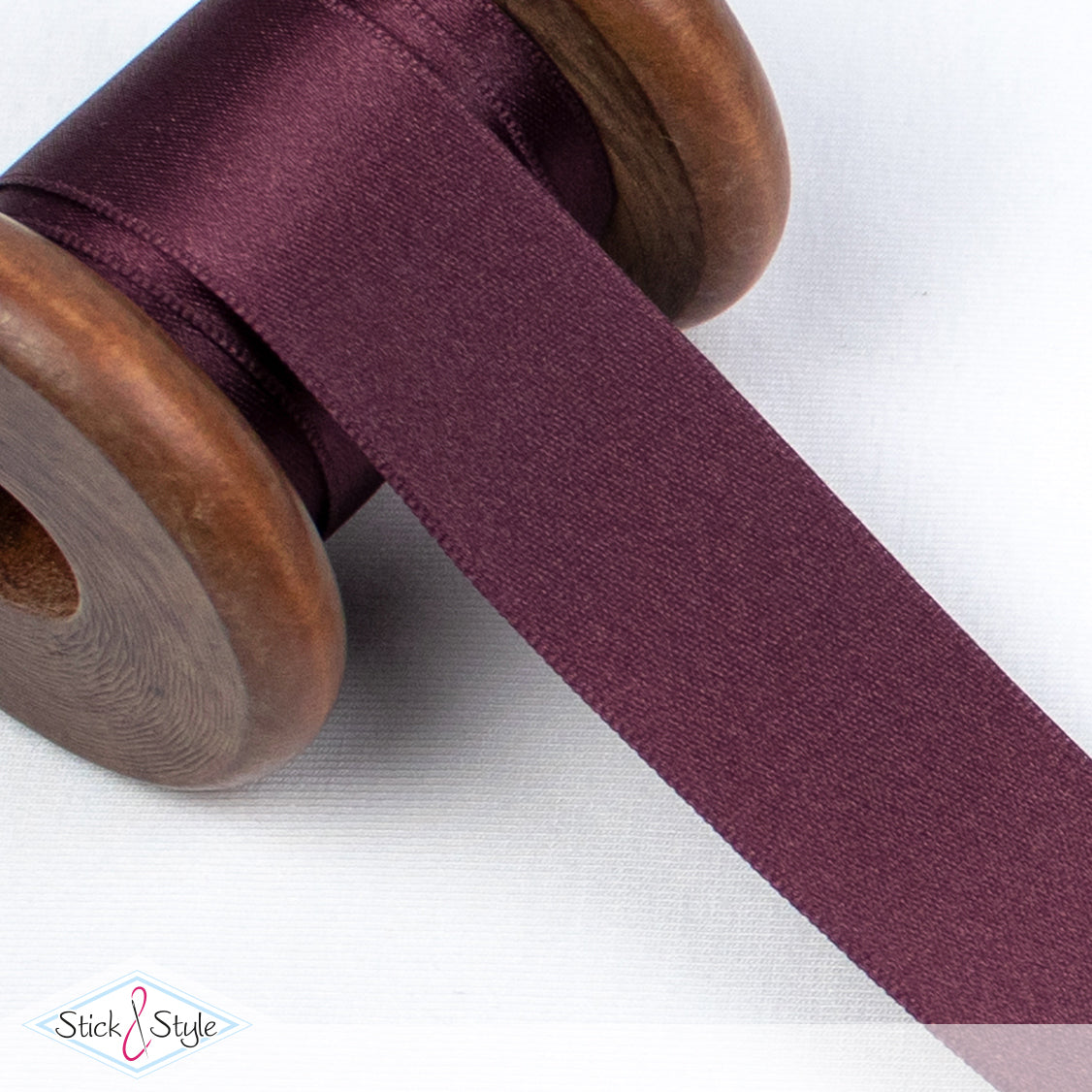 Satinband 25mm - Meterware - beere