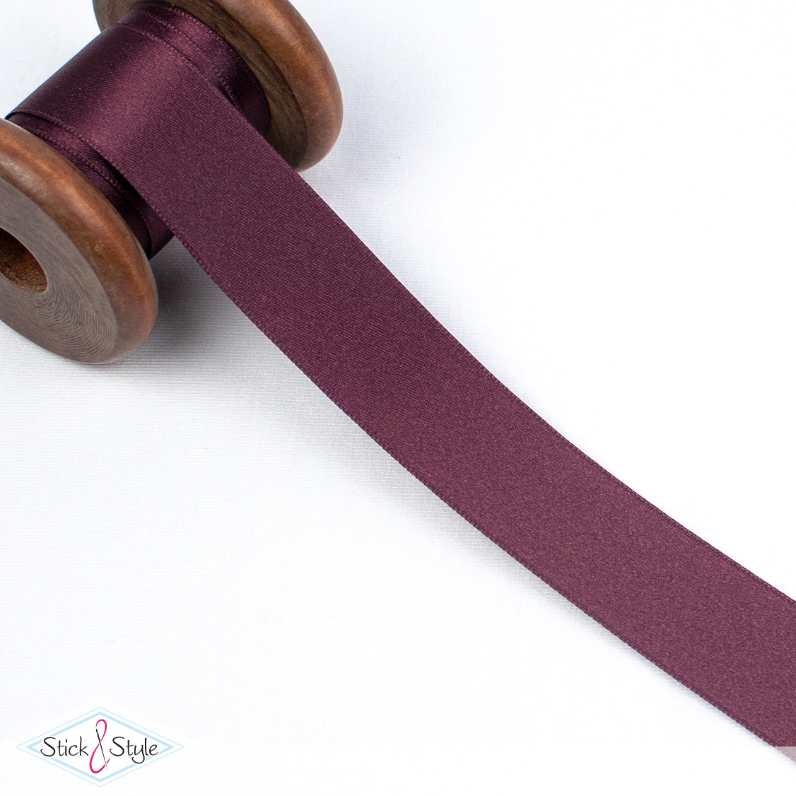 Satinband 25mm - Meterware - beere