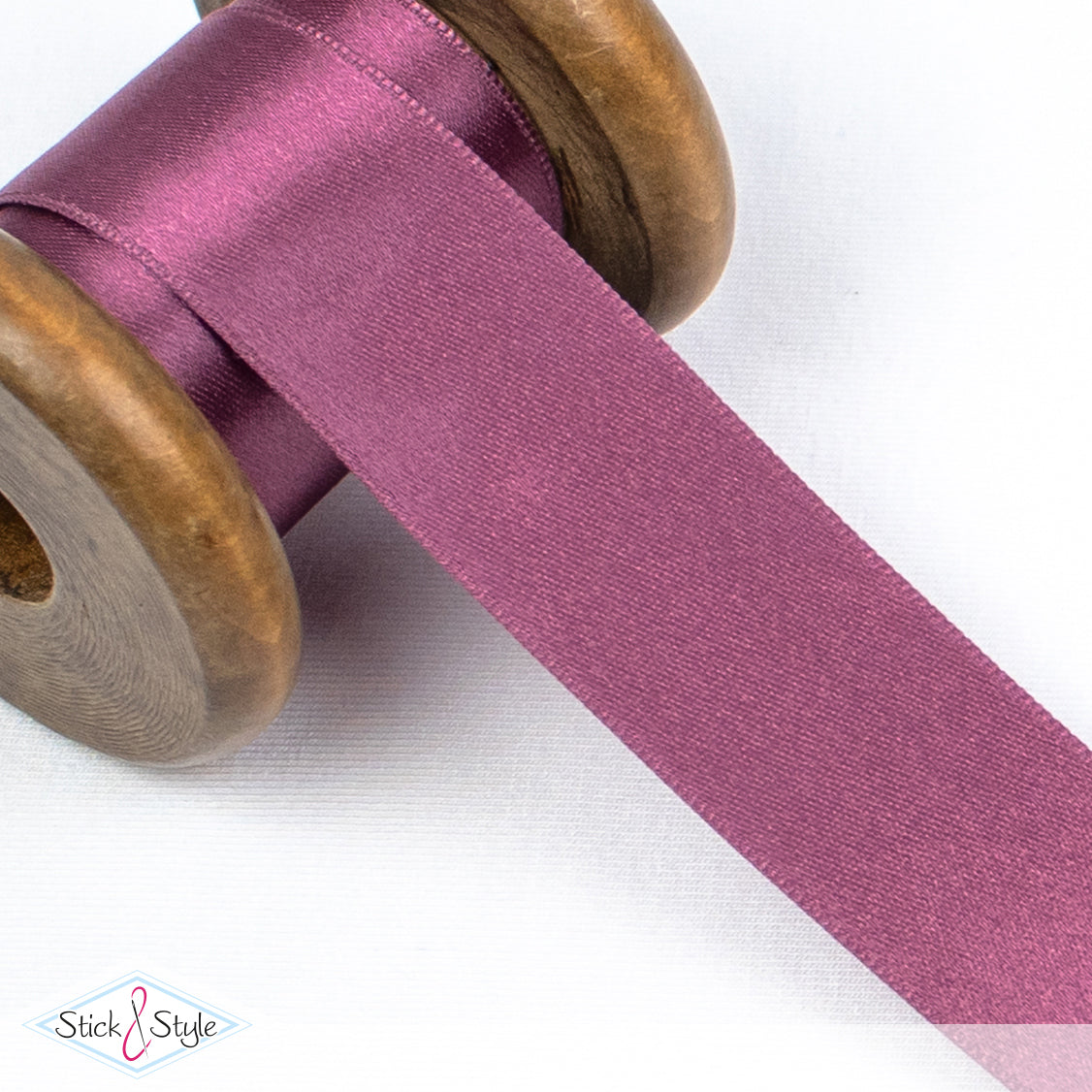 Satinband 25mm - Meterware - altbeere