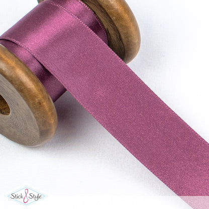 Satinband 25mm - Meterware - altbeere