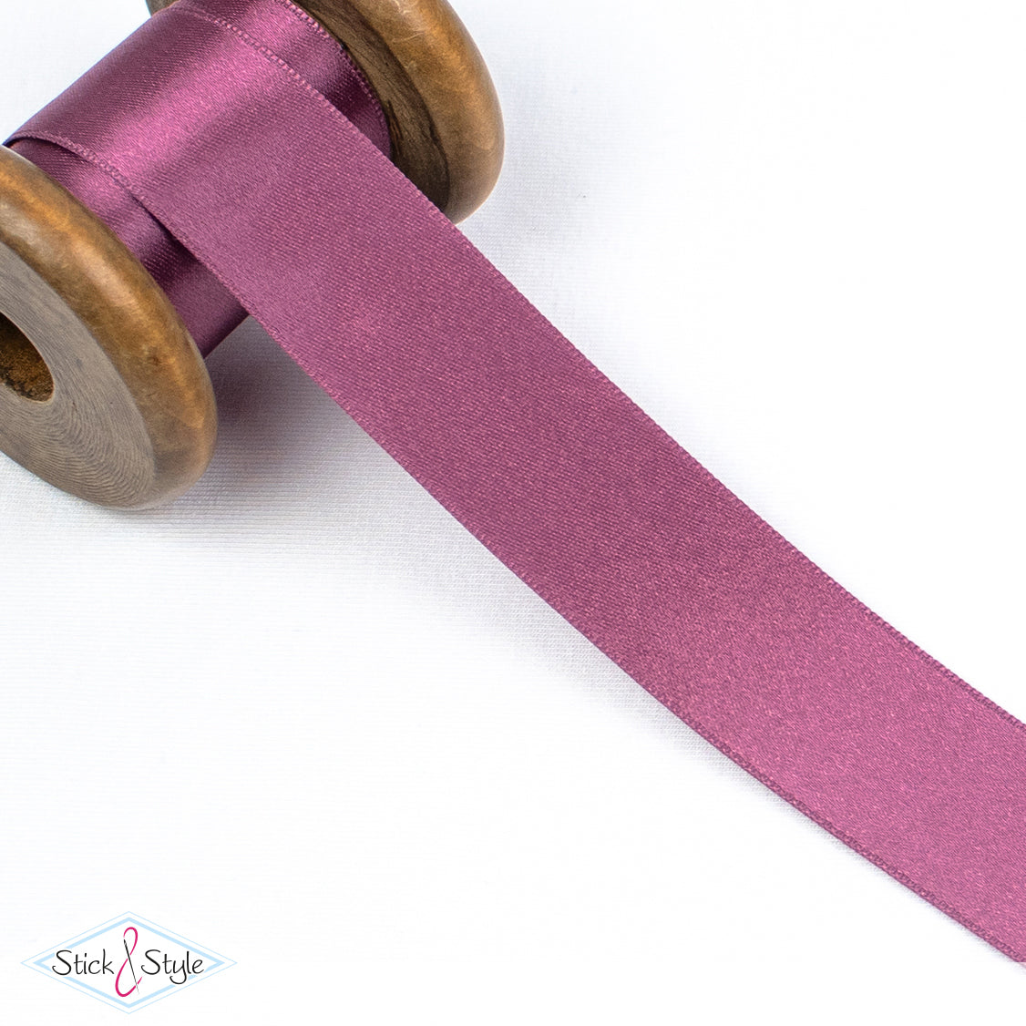 Satinband 25mm - Meterware - altbeere