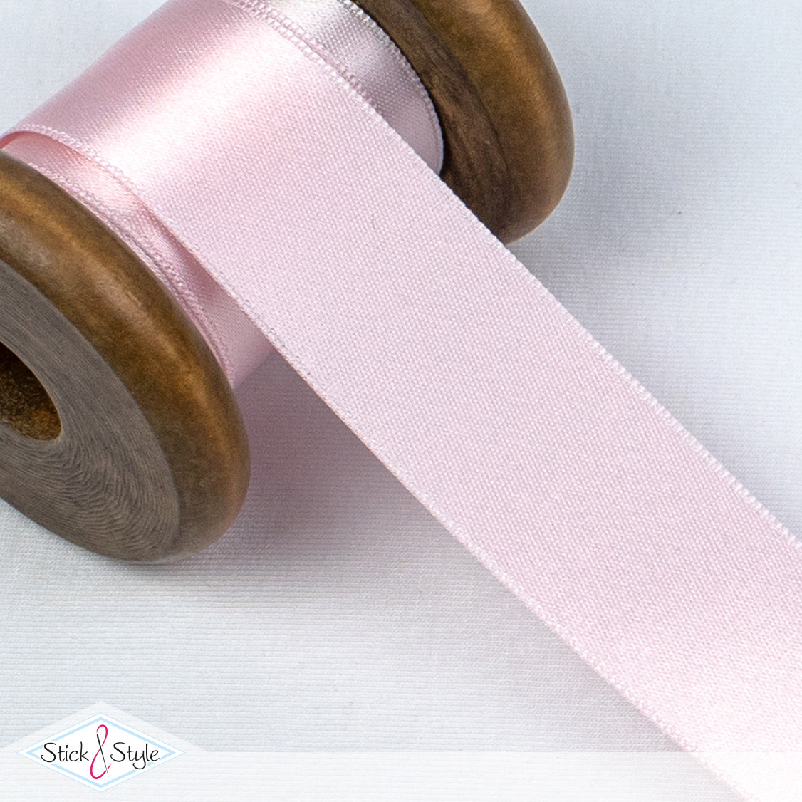 Satinband 25mm - Meterware - zartrosa