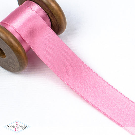 Satinband 25mm - Meterware - rosa