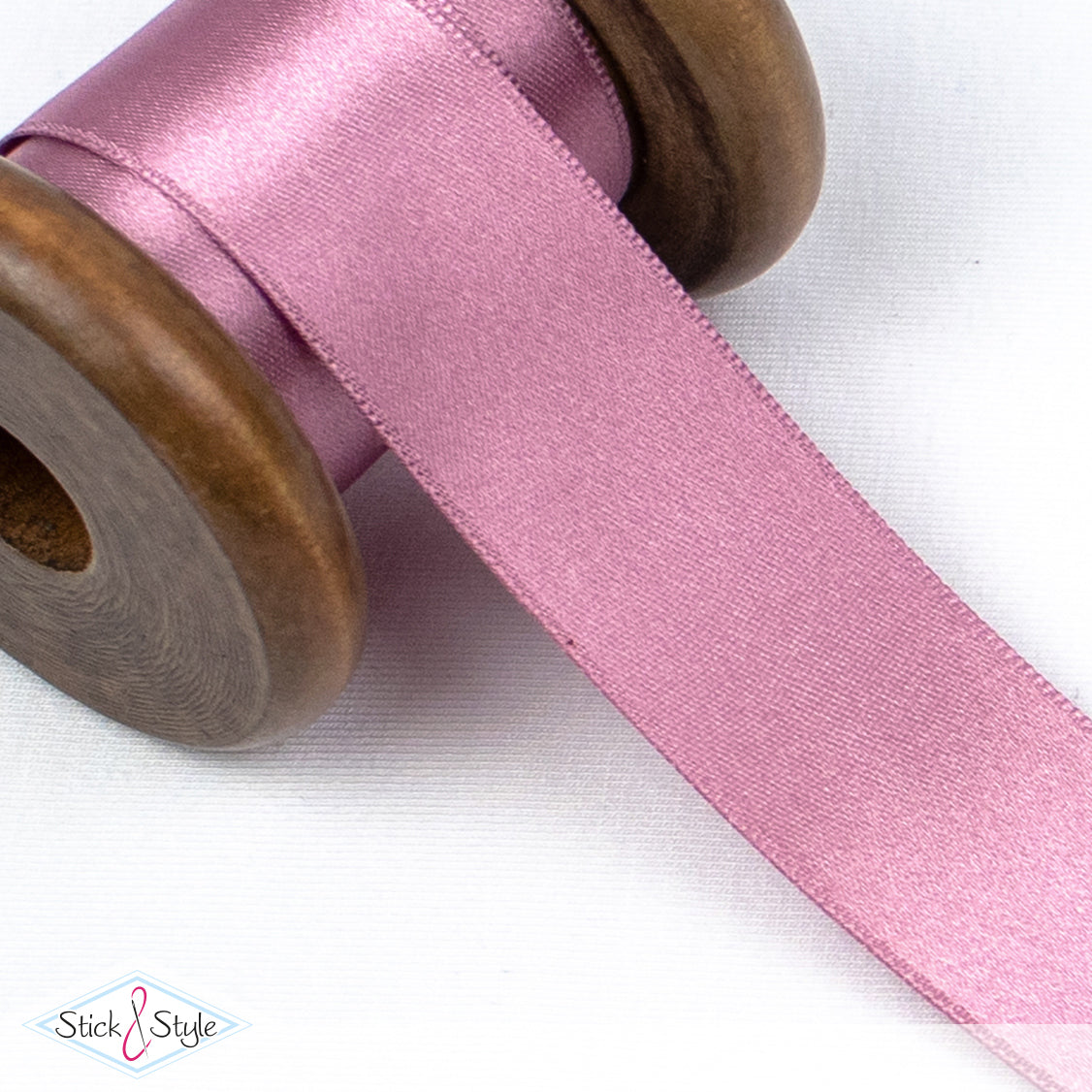 Satinband 25mm - Meterware - altrosa