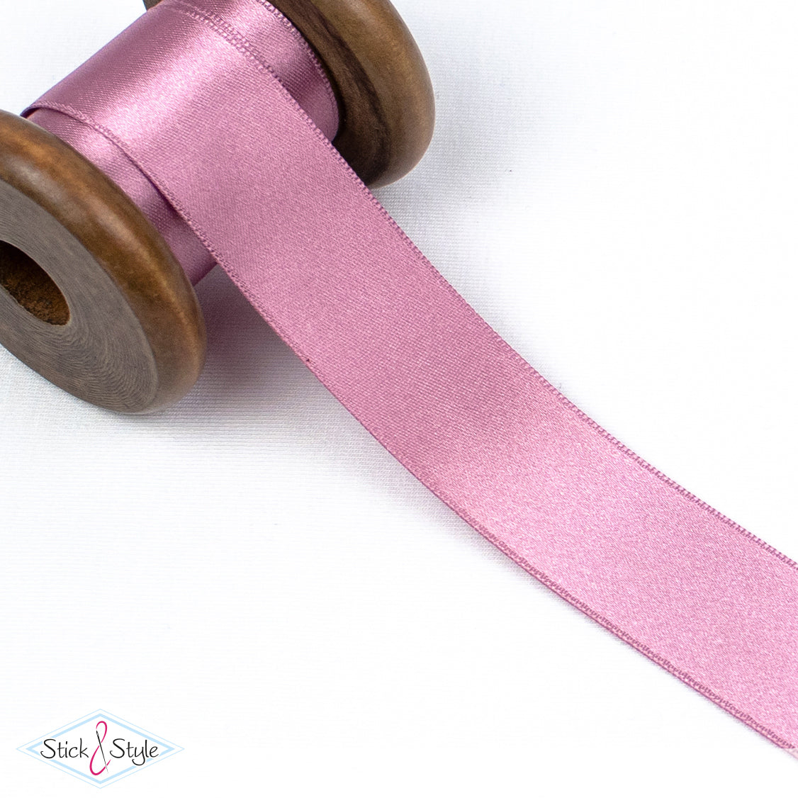 Satinband 25mm - Meterware - altrosa