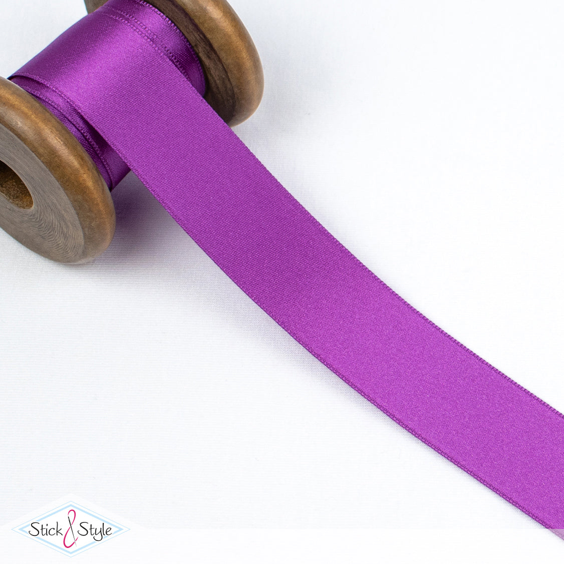 Satinband 25mm - Meterware - brombeer