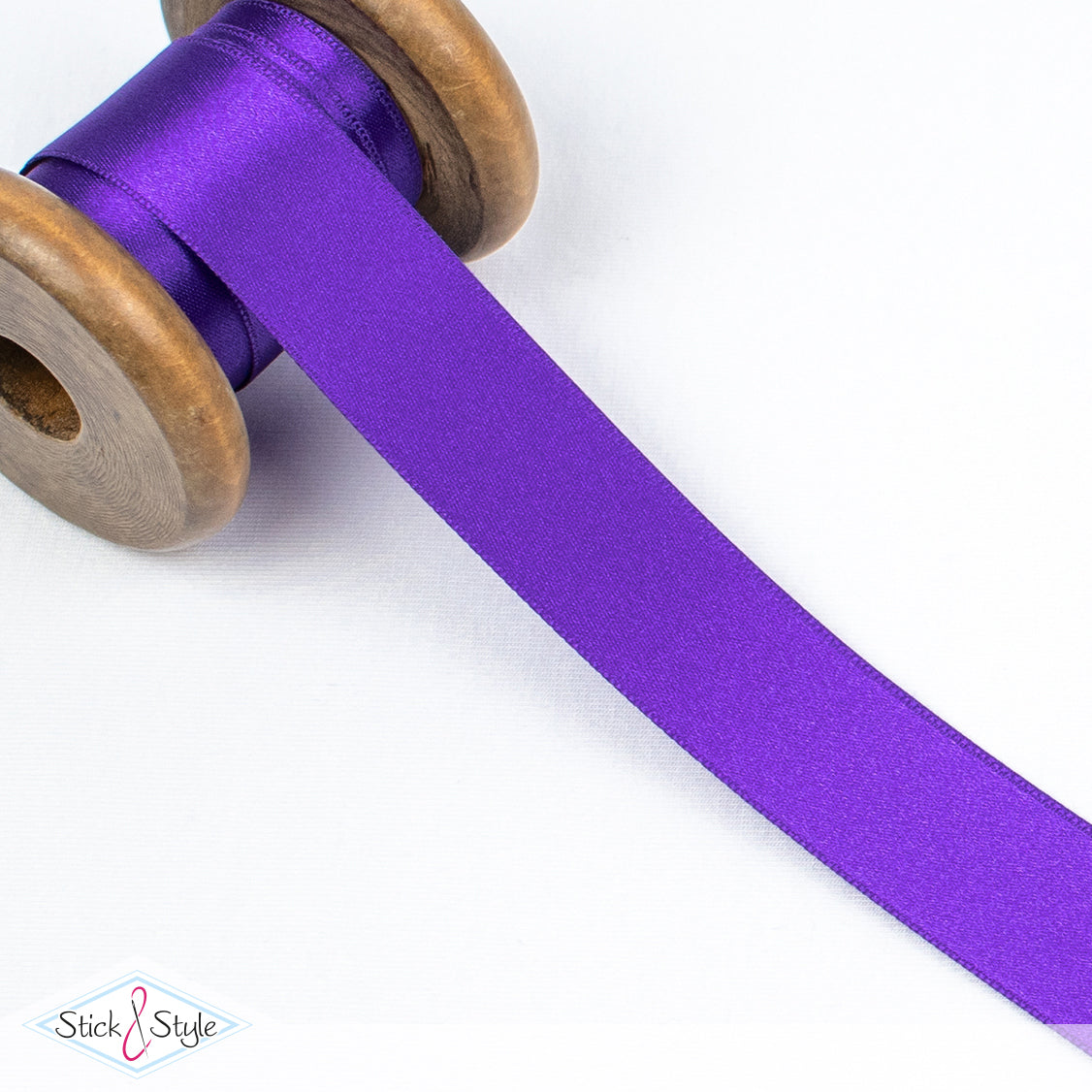 Satinband 25mm - Meterware - lila