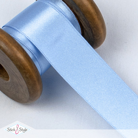 Satinband 25mm - Meterware - hellblau
