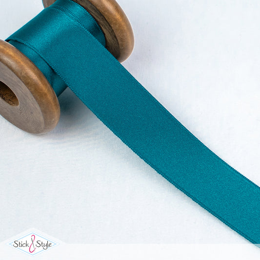 Satinband 25mm - Meterware - petrol
