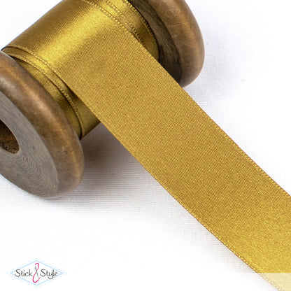 Satinband 25mm - Meterware - gold