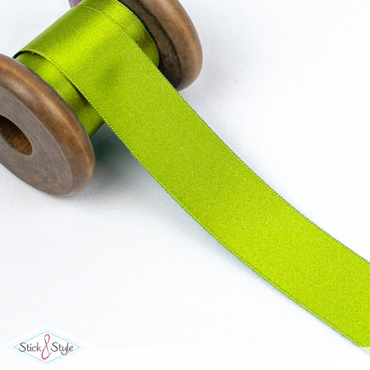 Satinband 25mm - Meterware - lime