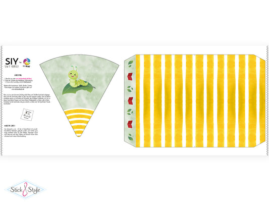 Geschwister Schultüte auch DIY aus Stoff - Bücherwurm