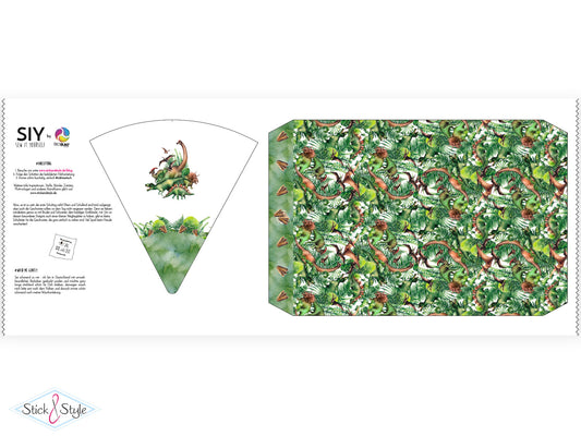 Geschwister Schultüte auch DIY aus Stoff - Dinodschungel