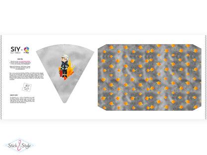 Geschwister Schultüte auch DIY aus Stoff - Feuerwehrmann