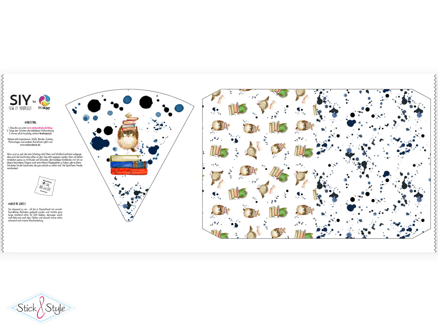 Geschwister Schultüte auch DIY aus Stoff - Kleine Eule