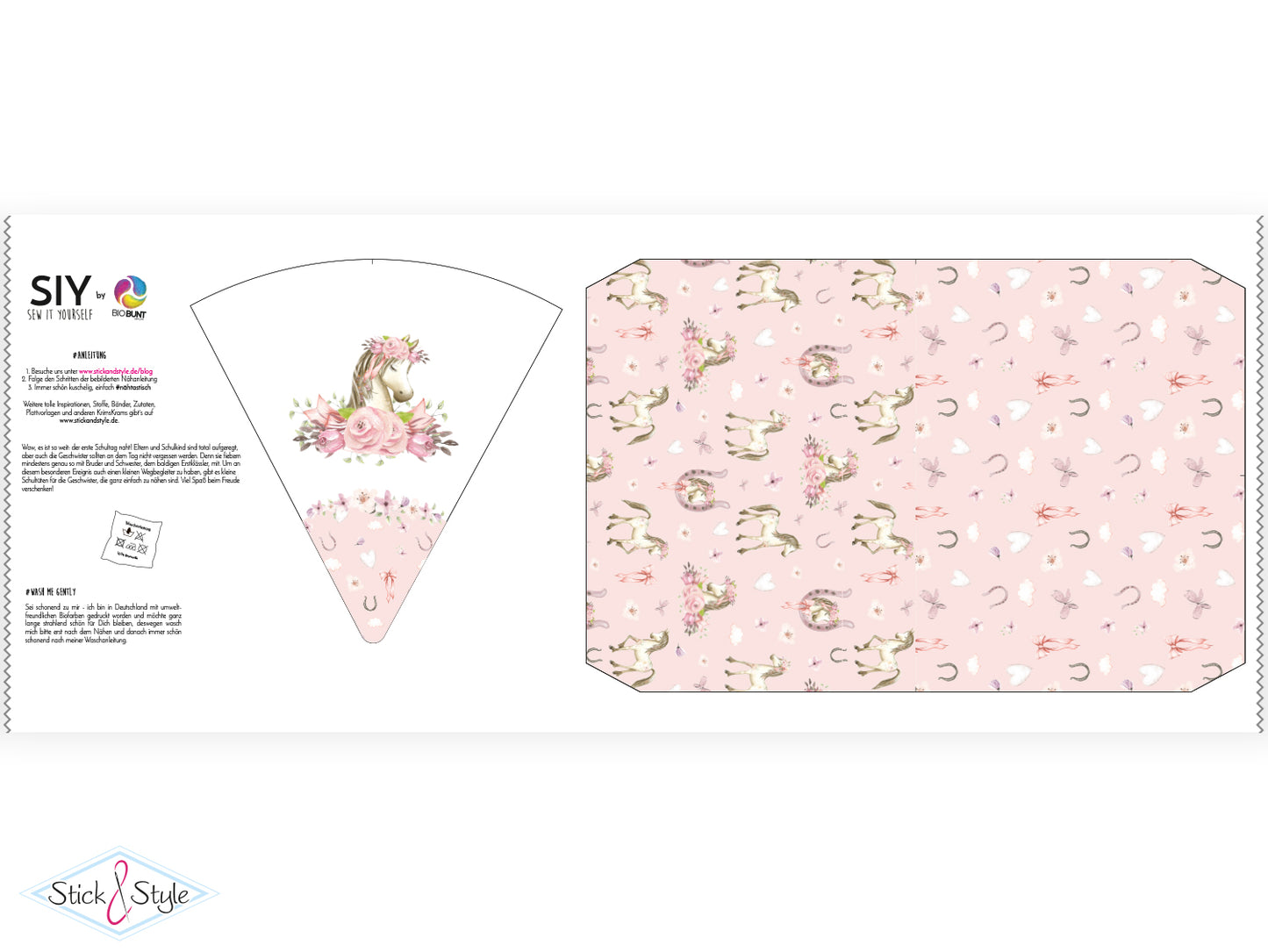 Geschwister Schultüte auch DIY aus Stoff - Pretty Pony