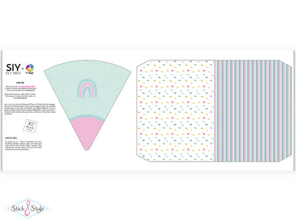 Geschwister Schultüte auch DIY aus Stoff - Regenbogen rosa/pink