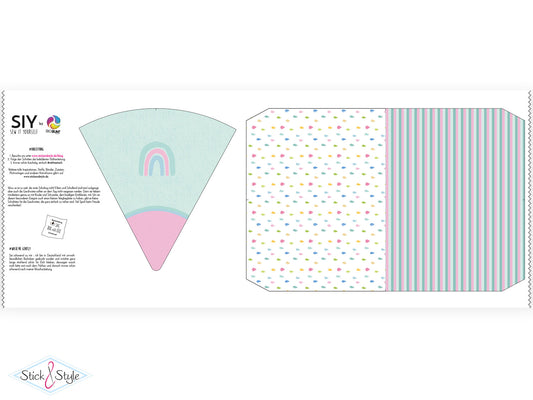 Geschwister Schultüte auch DIY aus Stoff - Regenbogen rosa/pink