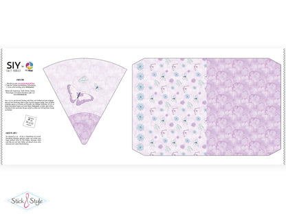 Geschwister Schultüte auch DIY aus Stoff - Schmetterlingsmädchen