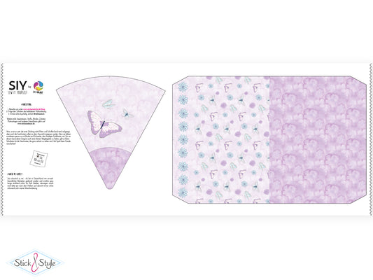 Geschwister Schultüte auch DIY aus Stoff - Schmetterlingsmädchen