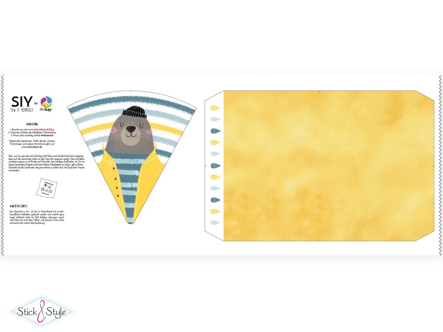 Geschwister Schultüte auch DIY aus Stoff - Hamburger Jungs