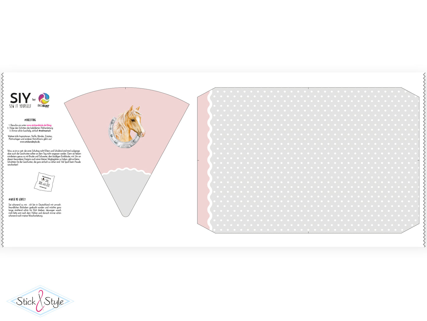 Geschwister Schultüte auch DIY aus Stoff - Pferdeliebe