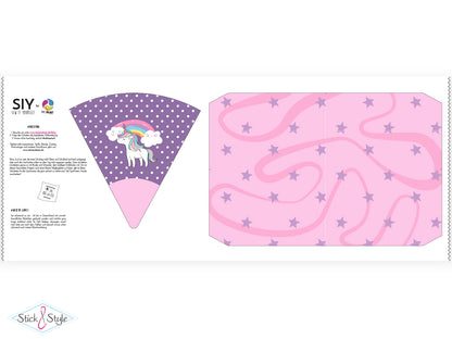 Geschwister Schultüte auch DIY aus Stoff - Regenbogen Einhorn